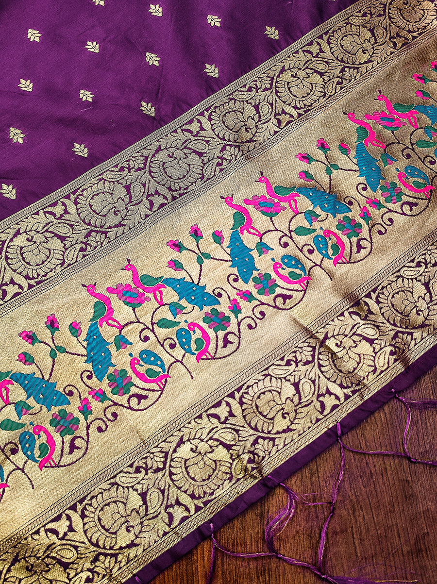 Silk Banarasi Patola woven Unstitched Salwar Suit Dress Material With Dupatta