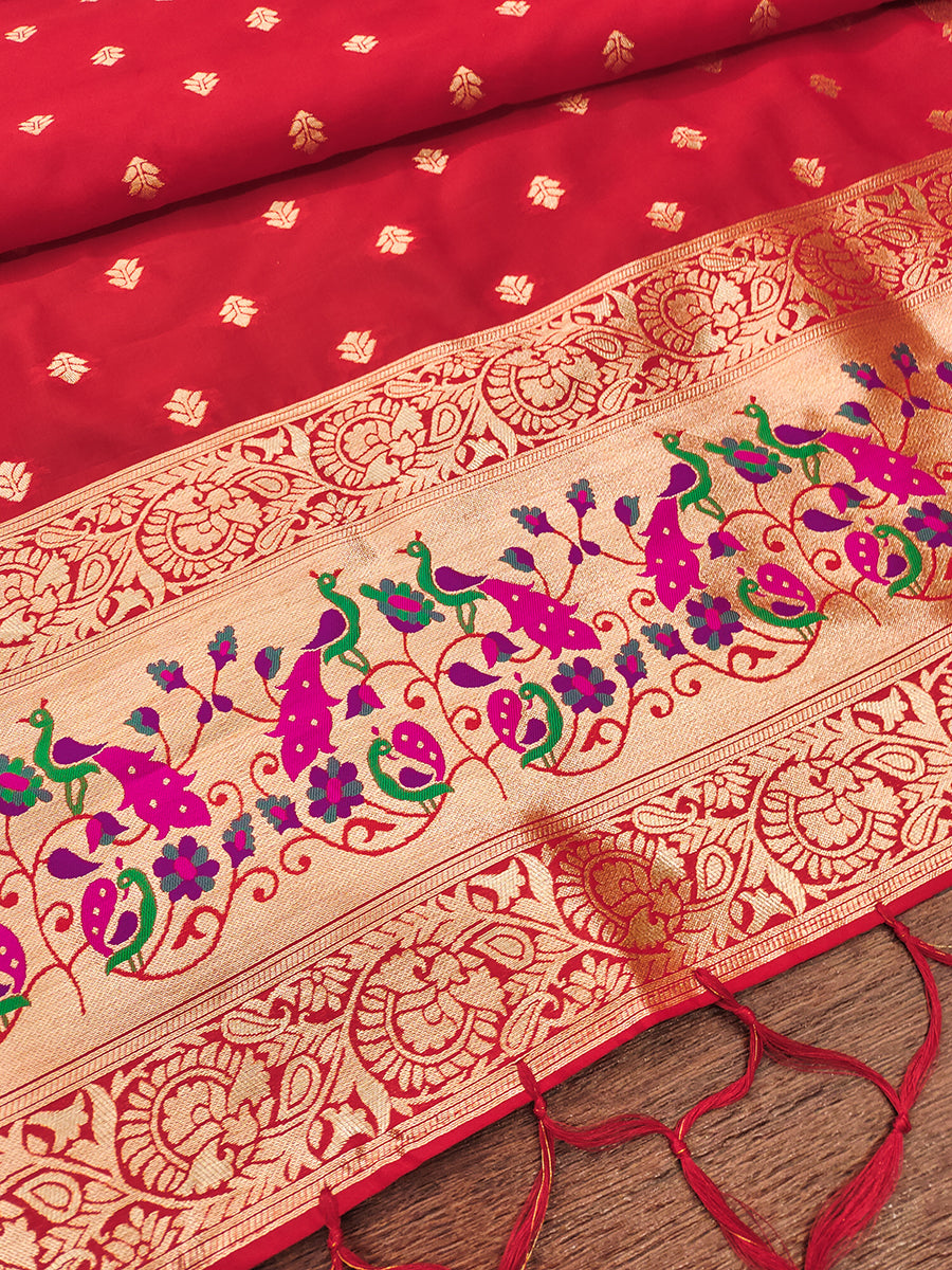 Silk Banarasi Patola woven Unstitched Salwar Suit Dress Material With Dupatta